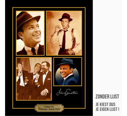 Allernieuwste.nl® Allernieuwste.nl® Canvas Schilderij VIP Tribute Frank Sinatra The Voice - Memorabilia CANVAS - 30 x 40 cm