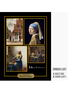 Allernieuwste.nl® Canvas Schilderij VIP Tribute Johannes Vermeer Kunstschilder - Memorabilia - 30 x 40 cm