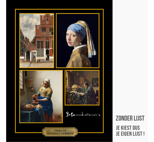 Allernieuwste.nl® Allernieuwste.nl® Canvas Schilderij VIP Tribute Johannes Vermeer Kunstschilder - Memorabilia CANVAS - 30 x 40 cm