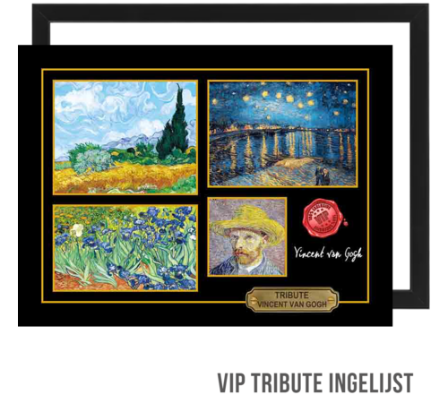 Allernieuwste.nl® Allernieuwste.nl® Canvas Schilderij VIP Tribute Vincent van Gogh - Memorabilia INGELIJST - 30 x 40 cm