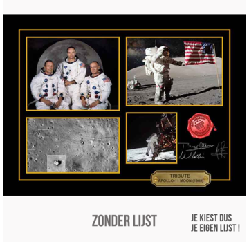 Allernieuwste.nl® Canvas Schilderij VIP Tribute APOLLO 11 Mens op de Maan - Memorabilia  - 30 x 40 cm