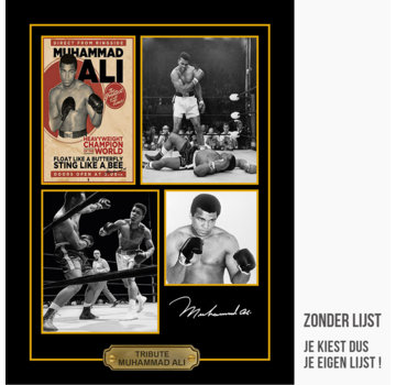 Allernieuwste.nl® Canvas Schilderij VIP Tribute Bokser Muhammed Ali (Cassius Clay) - Memorabilia-  30 x 40 cm