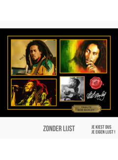 Allernieuwste.nl® Canvas Schilderij VIP Tribute Bob Marley, The King of Reggae - Memorabilia - 30 x 40 cm
