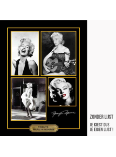 Allernieuwste.nl® Canvas Schilderij VIP Tribute Marylin Monroe - Memorabilia - 30 x 40 cm