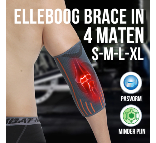 Allernieuwste.nl® Allernieuwste S Ademende Elleboog Arm Brace - Tennisarm Brace - Atrose Reuma Tennis arm Golf - Sportbrace - Elastisch - Keuze uit 4 Maten