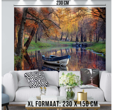 Allernieuwste.nl® XL Urban Loft Wandkleed Groot Wandtapijt Wanddecoratie Minimalisme Muurkleed Tapestry - Romantisch Bos - Kleur - 230 x 150 cm