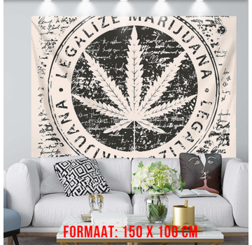 Allernieuwste.nl® Legalize Marihuana Urban Loft Wandkleed Groot Wandtapijt Wanddecoratie Minimalisme Muurkleed Tapestry - Kleur - 150 x 100 cm