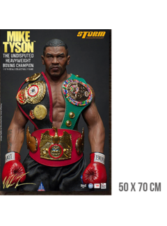 Allernieuwste.nl® Canvas Zwaargewicht Bokser Mike Tyson (Iron Mike) - Boksen Bokssport - Kleur - 50 x 70 cm