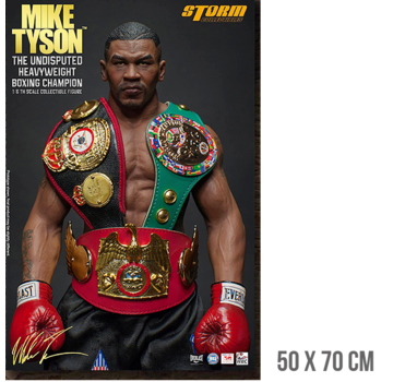 Allernieuwste.nl® Canvas Zwaargewicht Bokser Mike Tyson (Iron Mike) - Boksen Bokssport - Kleur - 50 x 70 cm