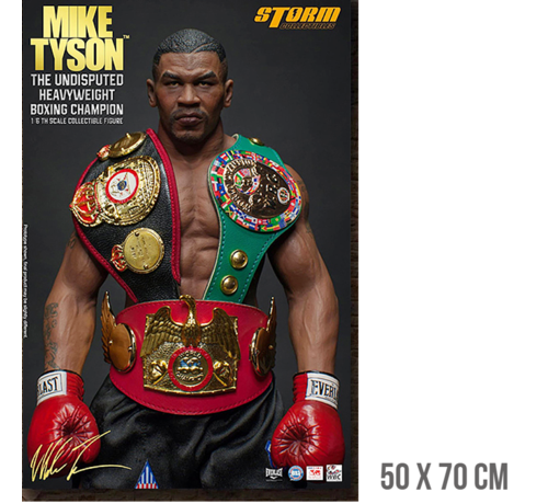 Allernieuwste.nl® Allernieuwste.nl® Canvas Zwaargewicht Bokser Mike Tyson (Iron Mike) - Boksen Bokssport - Kleur - 50 x 70 cm
