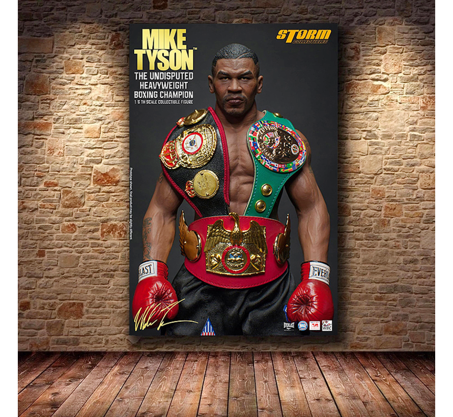 Allernieuwste.nl® Canvas Zwaargewicht Bokser Mike Tyson (Iron Mike) - Boksen Bokssport - Kleur - 50 x 70 cm