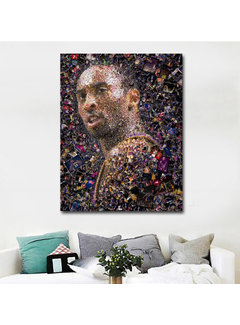 Allernieuwste.nl® Canvas Schilderij Basketbal Kobe Bryant - Kunst - Poster - Sport - 50 x 70 cm - Kleur