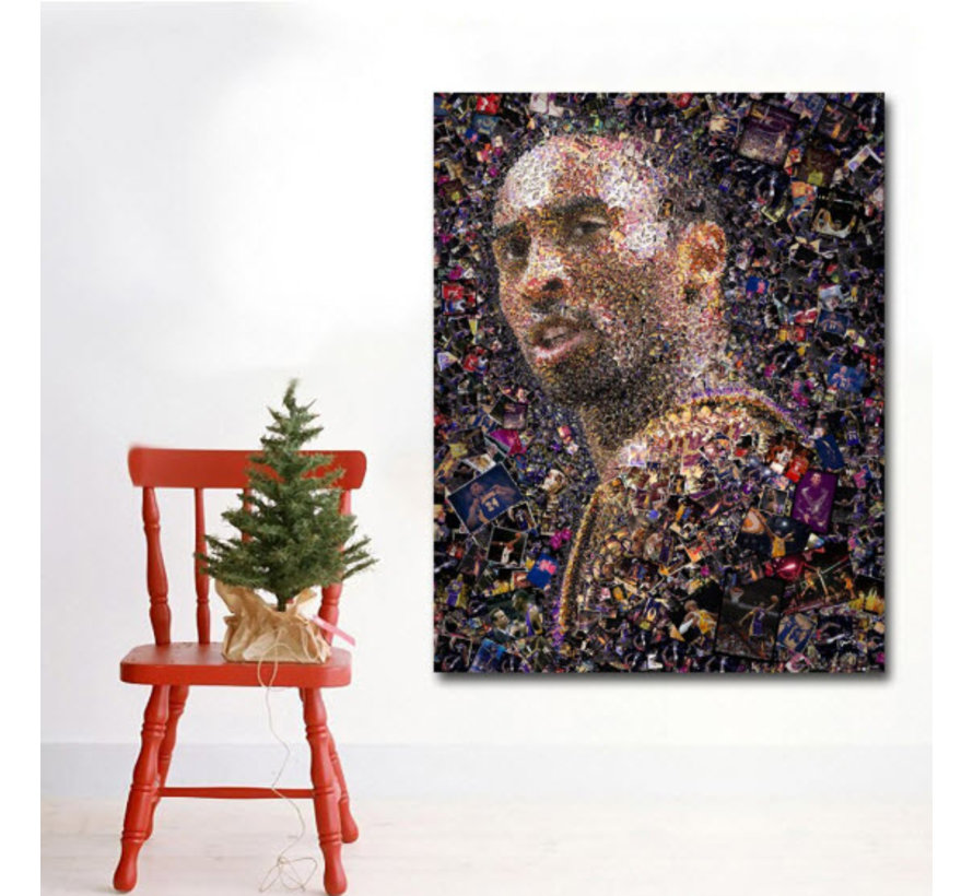 Allernieuwste.nl® Canvas Schilderij Basketbal Kobe Bryant - Kunst - Poster - Sport - 50 x 70 cm - Kleur