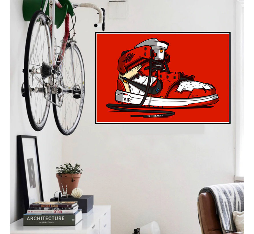 Canvas Schilderij * Nike Air Max Sneaker Sport Schoenen * - Kunst aan je Muur - Sneakers - Kleur - 50 x 70 cm