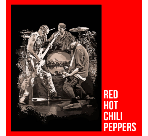 Allernieuwste.nl® Allernieuwste.nl® Canvas Schilderij Red Hot Chili Peppers Tribute - Popsterren Bands Poprock - Kleur - 50 x 70 cm