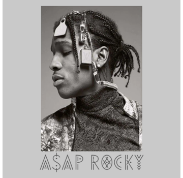 Allernieuwste.nl® Canvas Schilderij Hiphop Rapper A$AP Rocky 1 - Zwart Wit - ASAP Rocky Artiest -50 x 75 cm