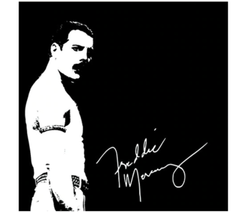 Allernieuwste.nl® Canvas Schilderij Remember Freddie Mercury QUEEN - rock popstar - Poster - 60 x 60 cm - Zwart Wit