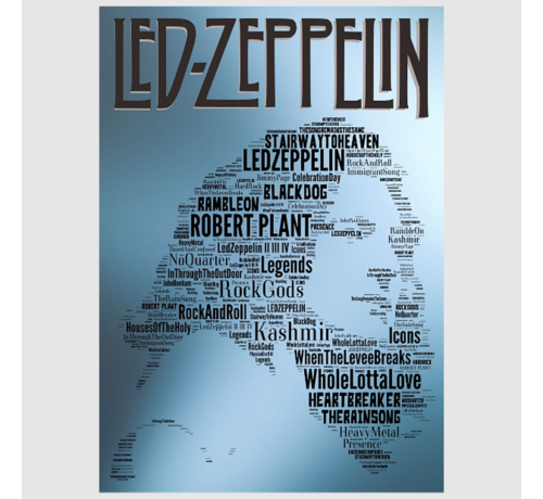 Allernieuwste.nl® Allernieuwste.nl® Canvas Schilderij Led Zeppelin Robert Plant - Zanger, songwriter Rock Artiest - 50 x 70 cm - Kleur