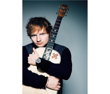 Allernieuwste.nl® Canvas Schilderij * Ed Sheeran Singer-Songwriter * - Modern Muziek - kleur - 50 x 70 cm