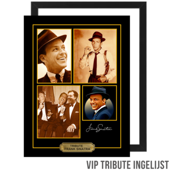 Allernieuwste.nl® Canvas Schilderij VIP Tribute Frank Sinatra The Voice - Memorabilia INGELIJST - 30 x 40 cm