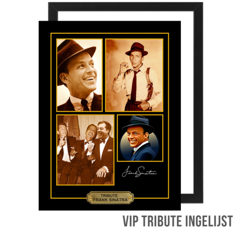 Allernieuwste.nl® Allernieuwste.nl® Canvas Schilderij VIP Tribute Frank Sinatra The Voice - Memorabilia INGELIJST - 30 x 40 cm