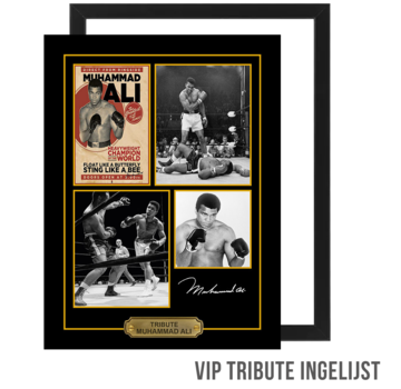 Allernieuwste.nl® Canvas Schilderij VIP Tribute Bokser Muhammed Ali (Cassius Clay) - Memorabilia INGELIJST - Muhammad Ali - 30 x 40 cm