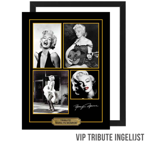 Allernieuwste.nl® Allernieuwste Canvas Schilderij VIP Tribute Marylin Monroe - Memorabilia INGELIJST - 30 x 40 cm