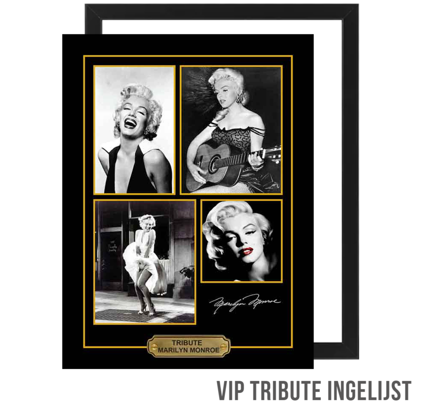 Allernieuwste.nl® Canvas Schilderij VIP Tribute Marylin Monroe - Memorabilia INGELIJST - 30 x 40 cm