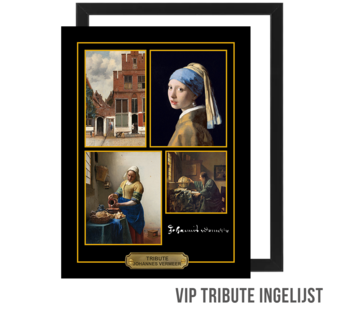 Allernieuwste.nl® Canvas Schilderij VIP Tribute Johannes Vermeer Kunstschilder - Memorabilia INGELIJST - 30 x 40 cm