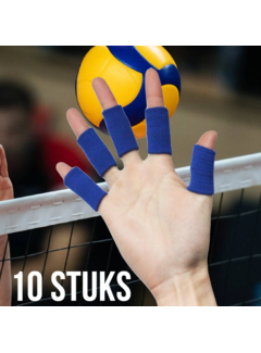 Allernieuwste.nl® *Allernieuwste 10 STUKS BLAUWE Sport Vingerbescherming Volleybal Basketbal Handbal Badminton Fitness Yoga - Beschermt Vingers - 10x Blauw