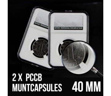 Allernieuwste.nl® 2 Stuks PCCB Muntcapsules - Ø 40 mm