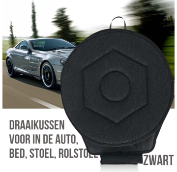 Allernieuwste.nl® Draaikussen Instaphulp Auto Draaischijf ZWART Rolstoelkussen - Diameter 40 cm