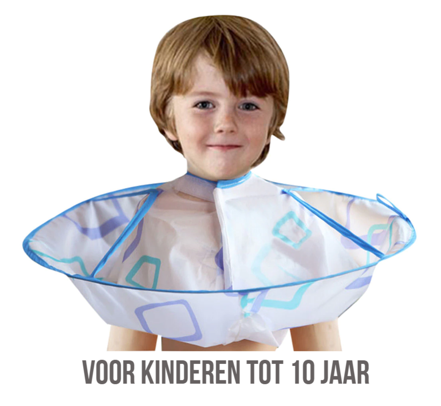 Allernieuwste Kinderen Haarknip Kappersmantel Cape - Thuis Haren Knippen en Wassen - Kind - Waterbestendige Kapmantel / Schort