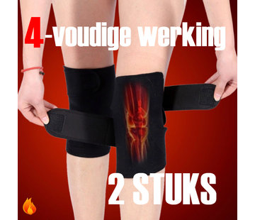 Allernieuwste.nl® Orthopedisch Toermalijn Infrarood Massage Zelfwarmend - Magneet - Kniepijn - Knieklachten - Artritis - Pijn in Knie - 1 Paar