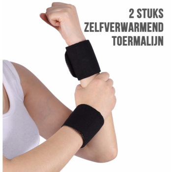 Allernieuwste.nl® Allernieuwste 2 STUKS Orthopedische Toermalijn Infrarood Magnetische Massage Zelfverwarmend - Polsen - Polsklachten Brace - Artritis - Gewrichtspijn - Spierpijn - Hyperplasie