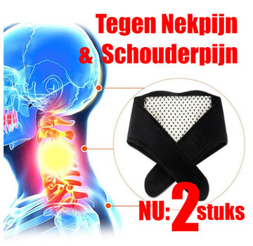 Allernieuwste.nl® 2 STUKS Orthopedische Toermalijn Infrarood Magnetische Massage Zelfverwarmend - Nekpijn - Pijn in de Nek - Nekklachten - Nekband - Nekbrace - Betere Nachtrust / Slapen