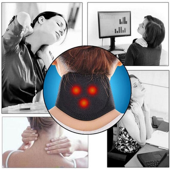 2 STUKS Orthopedische Toermalijn Infrarood Magnetische Massage Zelfverwarmend - Nekpijn - Pijn in de Nek - Nekklachten - Nekband - Nekbrace - Betere Nachtrust / Slapen