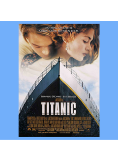 Allernieuwste.nl® Canvas Schilderij Film Titanic (1997) - Affiche - Romantiek -  Rampenfilm - Kleur - 60 x 80 cm