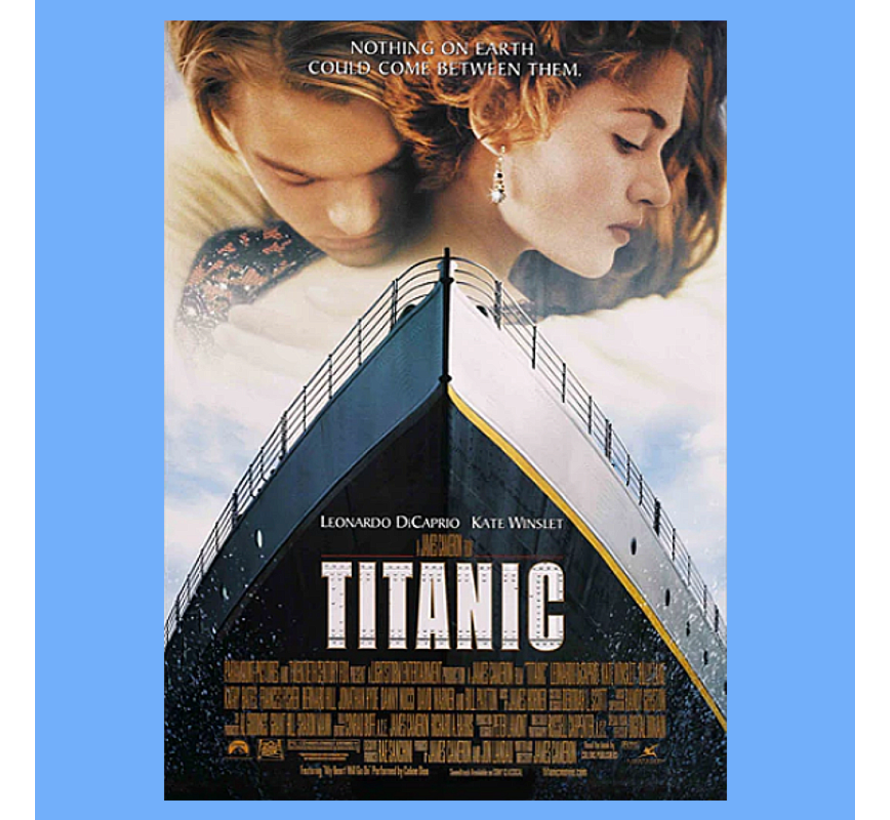 Allernieuwste.nl® Canvas Film Titanic (1997) - Affiche - Romantiek -  Rampenfilm - Kleur - 60 x 80 cm