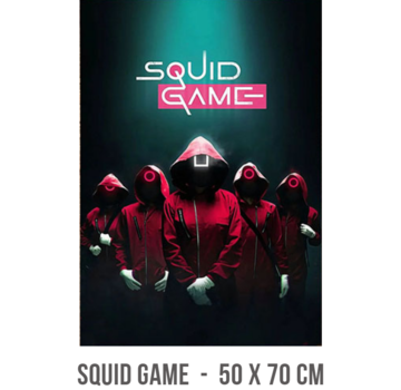 Allernieuwste.nl® Game 2 Canvas - TV serie - Inktvisspel - Zuid-Koreaanse Dramaserie - kleur - 50 x 70 cm