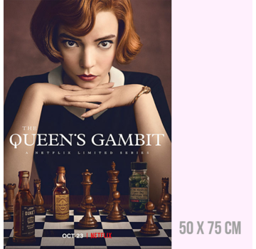 Allernieuwste.nl® Canvas Schilderij The Queens's Gambit 1 - TV Serie - Woonkamer - Poster - 50 x 75 cm - Kleur