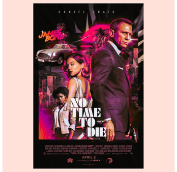 Allernieuwste.nl® Canvas Schilderij James Bond No Time To Die 1 - Kunst - Woonkamer - Film - Poster - 50 x 70 cm - Kleur