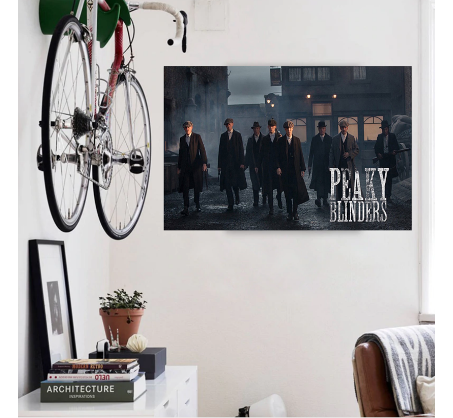 Canvas Schilderij * Peaky Blinders Crew TV show * - Televisie serie - Kleur - 50 x 70 cm