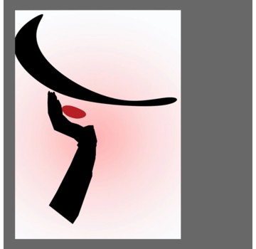 Allernieuwste.nl® Canvas Schilderij Klassieke Vrouw LineArt - Minimalisme Line Art - Kleur - 50 x 70 cm