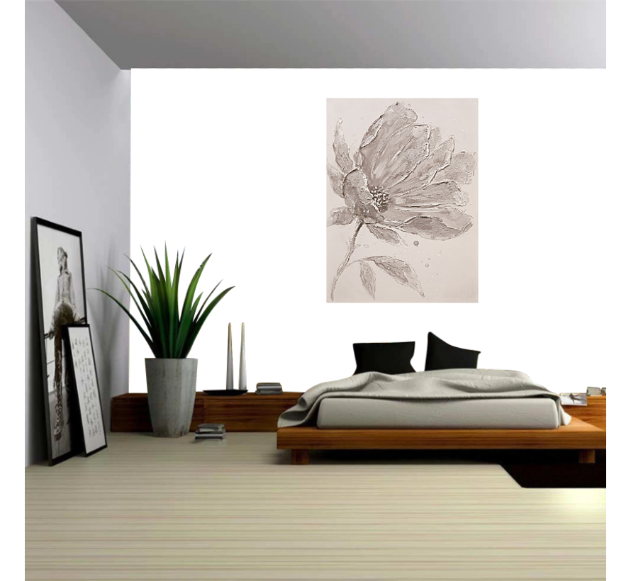 Canvas Schilderij 5-luik Abstract Landschap Kunst - Abstract Modern Grafitti - Poster - 80 x 150 cm