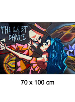 Allernieuwste.nl® Canvas Schilderij The Last Dance Streetart Graffiti SprayArt - Kunst - Poster - 70 x 100 cm - Kleur