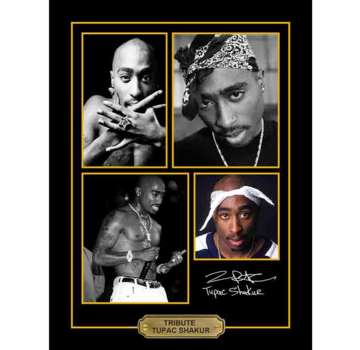 Allernieuwste.nl® Canvas Schilderij VIP Tribute TUPAC SHAKUR - 2PAC - Memorabilia CANVAS - 30 x 40 cm