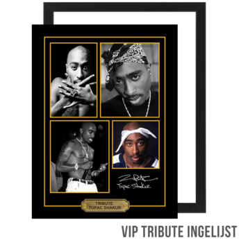 Allernieuwste.nl® Canvas Schilderij VIP Tribute TUPAC SHAKUR 2PAC Rapper - Memorabilia INGELIJST - 30 x 40 cm