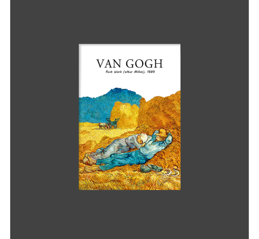 Allernieuwste Canvas Schilderij Vincent Van Gogh Tentoonstelling Middagrust - Rest Work - postimpressionisme, expressionisme - Kleur - 50 x 70 cm