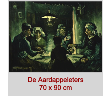 Allernieuwste.nl® Canvas Schilderij Vincent van Gogh - De Aardappeleters 1885 - 70 x 90 cm